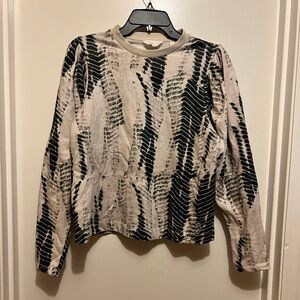 Ted Baker Cream and Green Knit Top